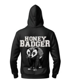 DTG / DTF Print On Demand Hoodie Back Honey Badger (2)