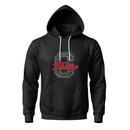 black hoodies g thing DTG / DTF Print On Demand Hoodie Front G Thing Black