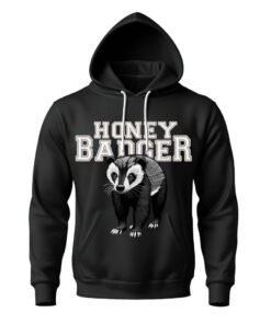 DTG / DTF Print On Demand Hoodie Front Honey Badger (2)