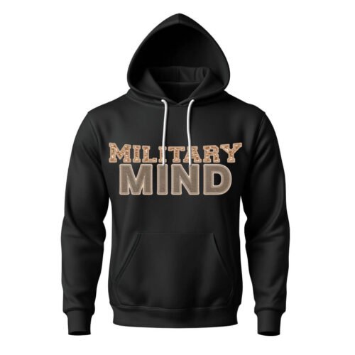 DTG / DTF Print On Demand Hoodie Front Military Mind