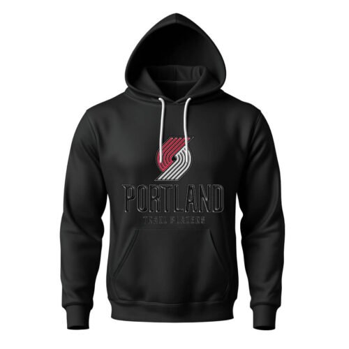 black hoodies portland trail blazers DTG / DTF Print On Demand Hoodie Front Portland Trail Blazers