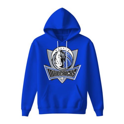 blue hoodies dallas mavericks DTG / DTF Print On Demand Hoodie Front Dallas Mavericks