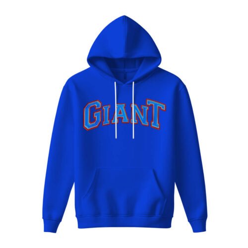 blue hoodies giant DTG / DTF Print On Demand Hoodie Front Giant