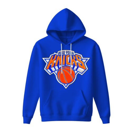 blue hoodies knicks DTG / DTF Print On Demand Hoodie Front Knicks