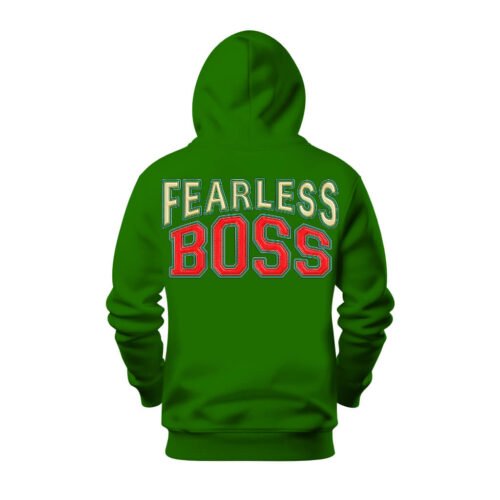 DTG / DTF Print On Demand Hoodie Back Fearless Boss