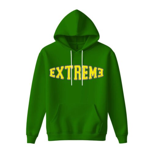 green hoodies extreme DTG / DTF Print On Demand Hoodie Front Extreme
