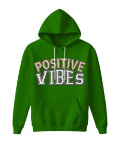 DTG / DTF Print On Demand Hoodie Front Positive Vibes