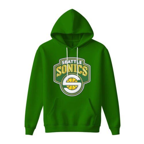 DTG / DTF Print On Demand Hoodie Front Seattle Supersonics