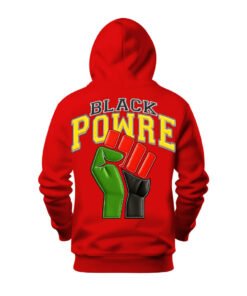 DTG / DTF Print On Demand Hoodie Back Black Power