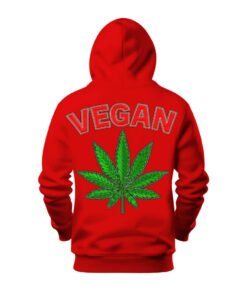DTG / DTF Print On Demand Hoodie Back Cannabis Vegan