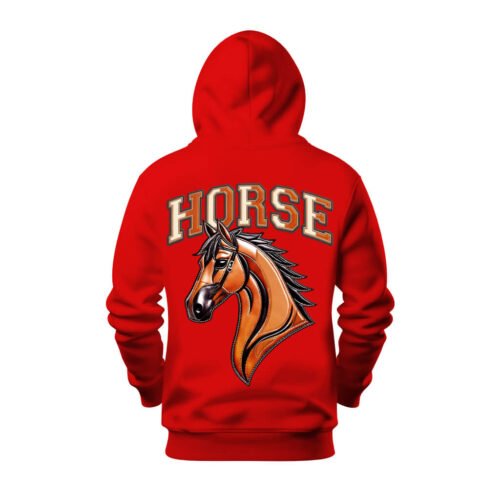 DTG / DTF Print On Demand Hoodie Back Horse