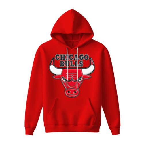 red hoodies chicago bull DTG / DTF Print On Demand Hoodie Front Chicago Bull (2)