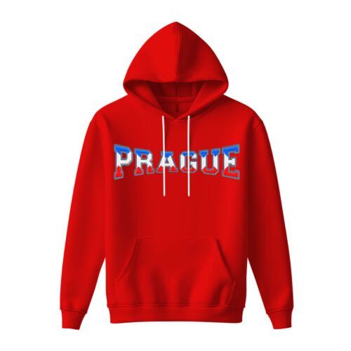 red hoodies czech prague DTG / DTF Print On Demand Hoodie Front Prague