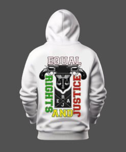 DTG / DTF Print On Demand Hoodie Back Equal Right And Justice