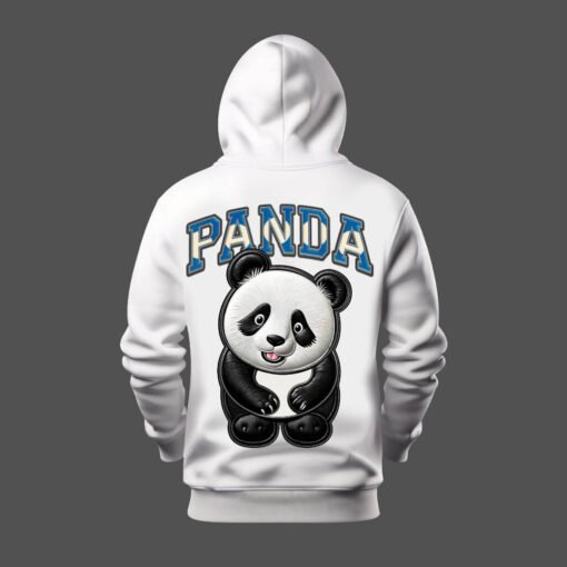 white hoodie panda
