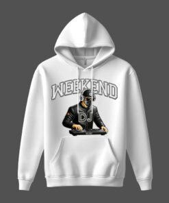 DTG / DTF Print On Demand Hoodie Front DJ Weekend