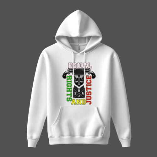 DTG / DTF Print On Demand Hoodie Front Equal Right And Justice