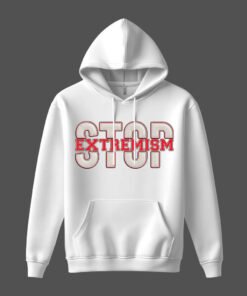 DTG / DTF Print On Demand Hoodie Front Stop Extremism