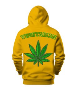 DTG / DTF Print On Demand Hoodie Back Cannabis Vegetarian