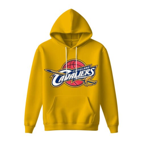 yellow hoodies cleveland cavaliers DTG / DTF Print On Demand Hoodie Front Cleveland Cavaliers