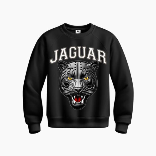 black sweatshirt jaguar DTG / DTF Print On Demand Sweatshirt Jaguar