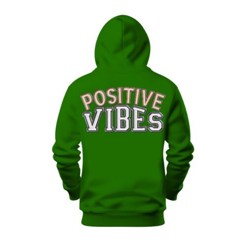 DTG / DTF Print On Demand Hoodie Back Positive Vibes