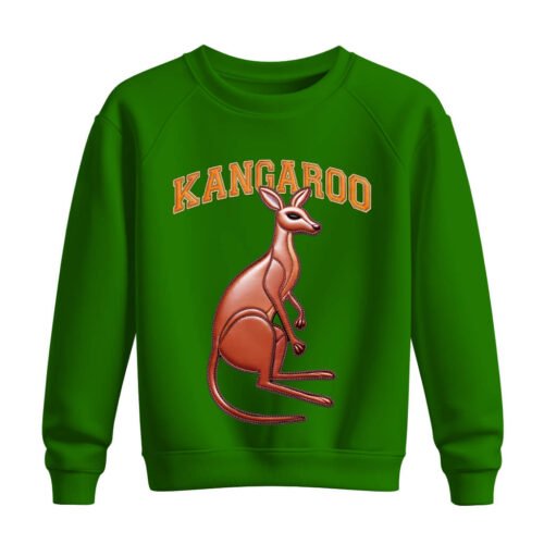 green sweatshirt kangaroo DTG / DTF Print On Demand Sweatshirt Kangaroo
