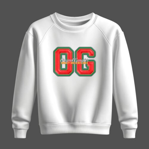 white sweatshirt original gangstar DTG / DTF Print On Demand Sweatshirt OG Original Gangster (1)