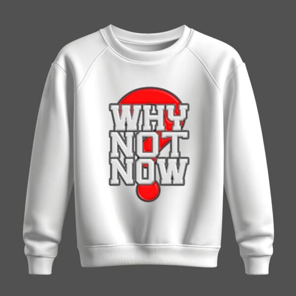 DTG / DTF Print On Demand Sweatshirt Why Not Now