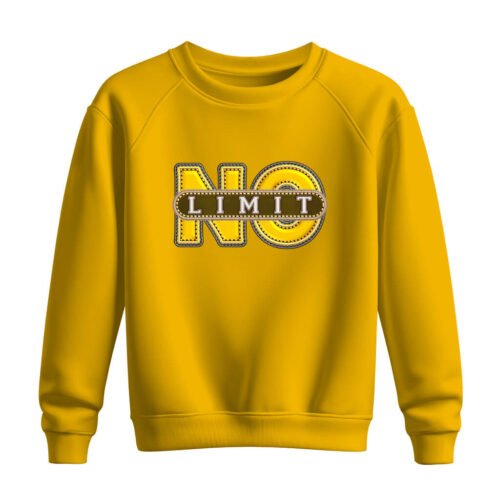 yellow sweatshirt no limit DTG / DTF Print On Demand Sweatshirt No Limit (3)