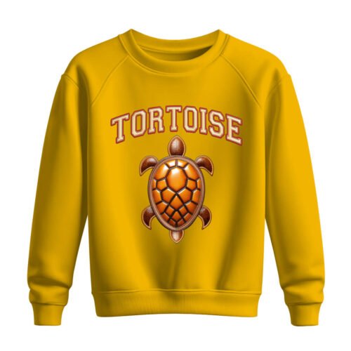 yellow sweatshirt tortoise DTG / DTF Print On Demand Sweatshirt Tortoise