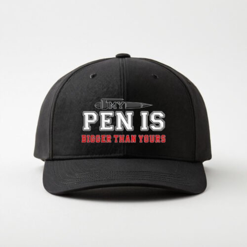 black cap my pen is bigger than yours DTG / DTF Print On Demand Cap My Pen Is Bigger Than Yours