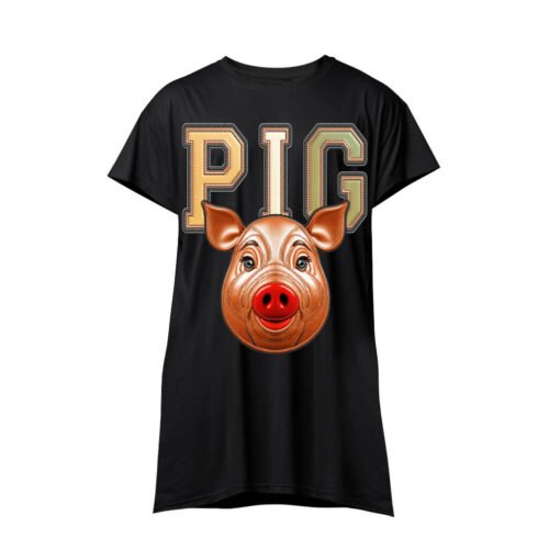 black sleeveless shirt Pig DTG / DTF Print On Demand Sleeveless Pig