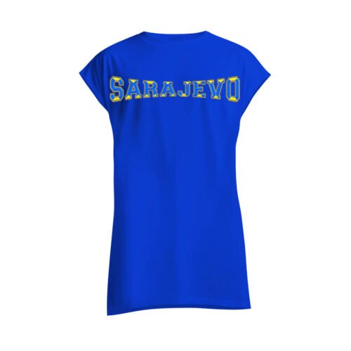 blue sleeveless shirt Bosnia Sarajevo DTG / DTF Print On Demand Sleeveless Sarajevo