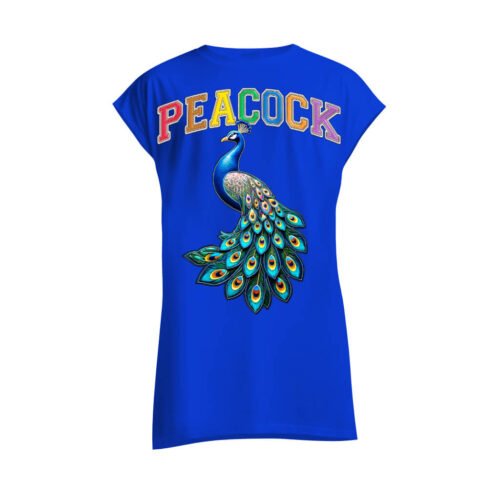 blue sleeveless shirt Peacock DTG / DTF Print On Demand Sleeveless Peacock