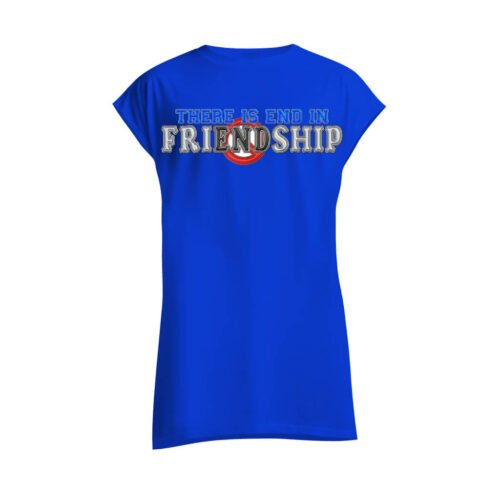 blue sleeveless shirt friendship DTG / DTF Print On Demand Sleeveless There Is End In Friendship
