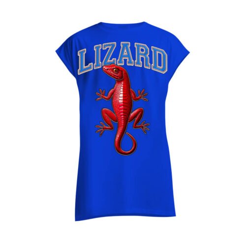 blue sleeveless shirt lizard DTG / DTF Print On Demand Sleeveless Lizard
