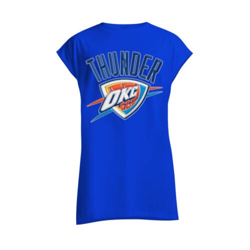 blue sleeveless shirt oklahoma city thunder DTG / DTF Print On Demand Sleeveless Oklahoma City Thunder