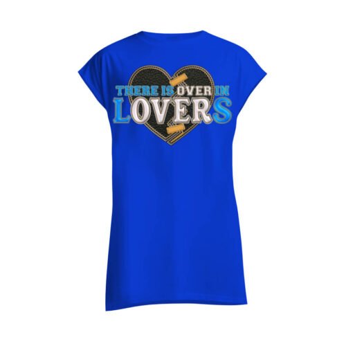 blue sleeveless shirt over in lovers DTG / DTF Print On Demand Sleeveless There Is Over In Lovers