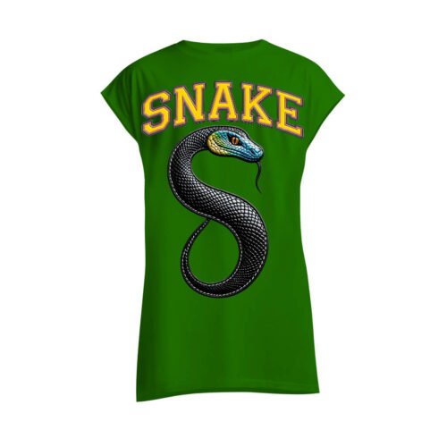 green sleeveless shirt snake DTG / DTF Print On Demand Sleeveless Snake