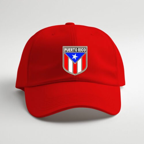 red cap puerto rico, puertorriqueño DTG / DTF Print On Demand Cap Puerto Rico