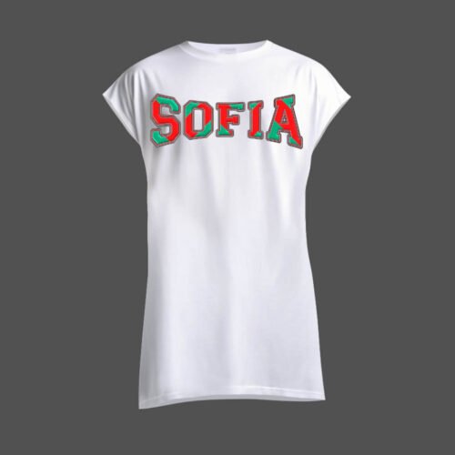 white sleeveless shirt bulgeria sofia DTG / DTF Print On Demand Sleeveless Sofia
