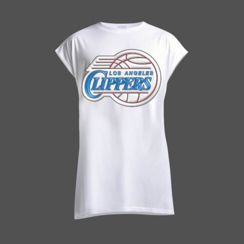 white sleeveless shirt los angeles clipperss DTG / DTF Print On Demand Sleeveless Los Angeles Clippers