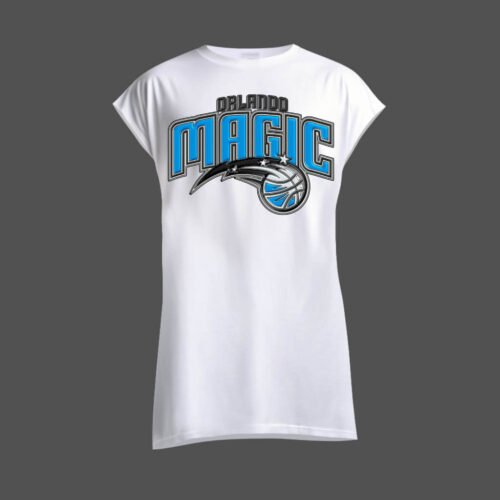 white sleeveless shirt orlando maggic DTG / DTF Print On Demand Sleeveless Orlando Magic
