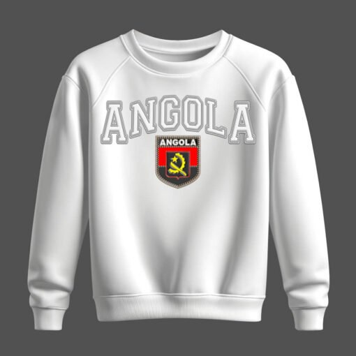 white sweatshirt, angola