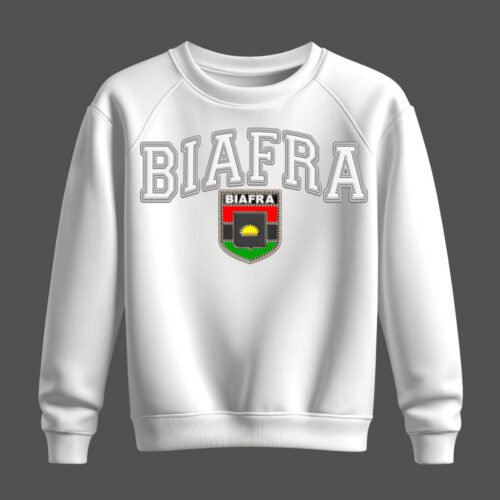 white sweatshirt, biafra, igbo, nnamdi kanu, nigeria white sweatshirt, biafra, igbo, nnamdi kanu, nigeria