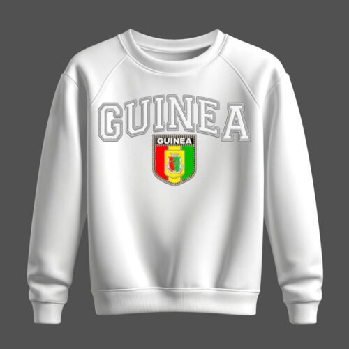 white sweatshirt, guinée, guinea white sweatshirt, guinée, guinea