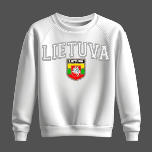 white sweatshirt, lithuania, lietuva white sweatshirt, lithuania, lietuva