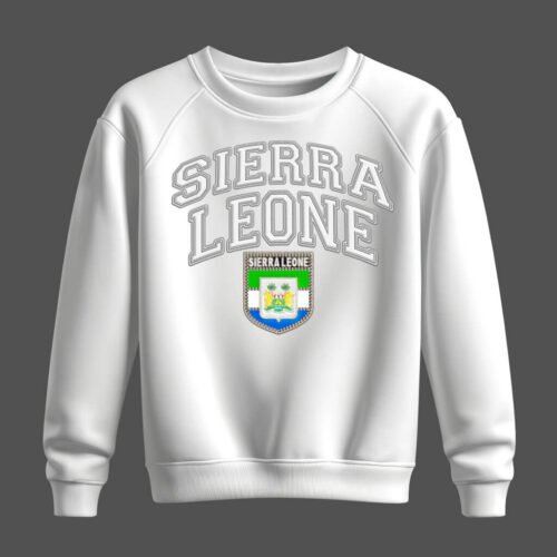 white sweatshirt, sierra leone