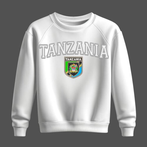 white sweatshirt, tanzania white sweatshirt, tanzania